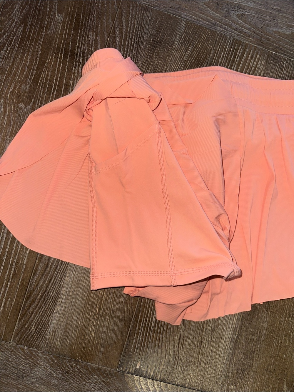Women’s coral Athletic Layered Shorts - Picture 3 of 3